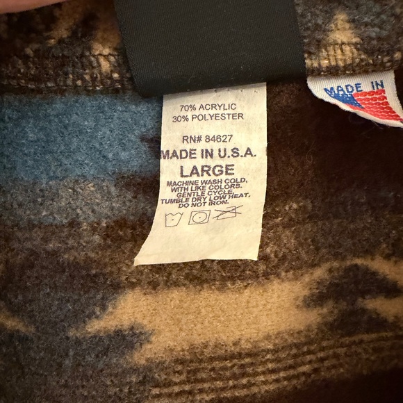 Vintage Mazmania Southwestern Long Fleece Vest Large Made in USA - Picture 7 of 10